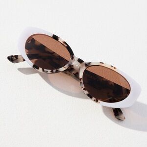 Anthropologie I-SEA x Celandine Marley Sunglasses Brown White NEW
